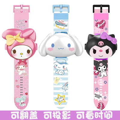 Tiktok viral hello kitty projector watch - kids' cartoon electronic watch - kuromi toy watch for boys and girls