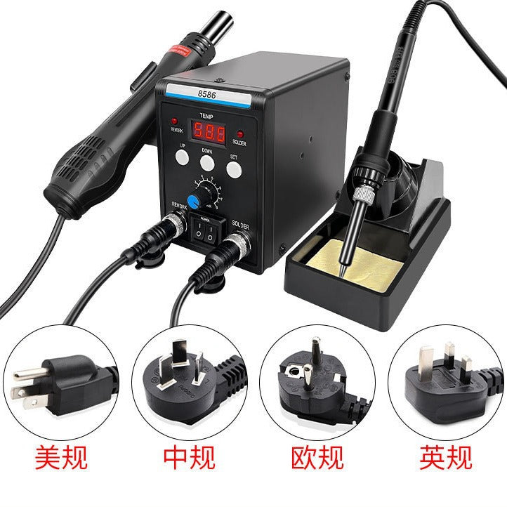 2-in-1 8586 Adjustable constant temperature 858D hot air gun dismantling and welding table 8118 Mobile phone maintenance tool Electric soldering iron