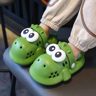 2024 new children's dinosaur slippers - funny & cute closed-toe sandals for boys, indoor/outdoor non-slip & wear-resistant