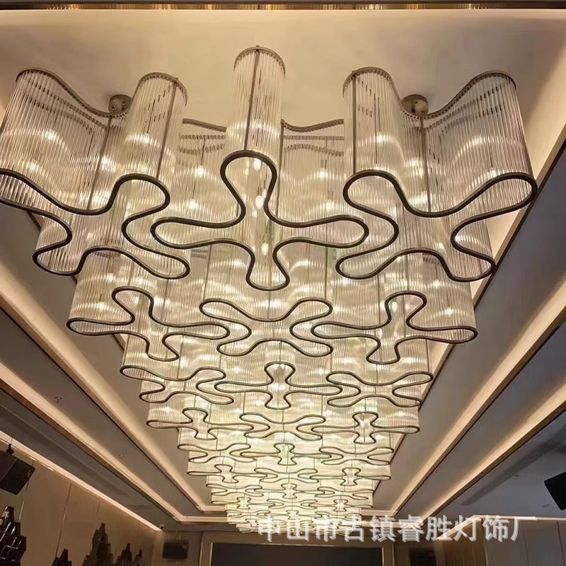 Non-standard customized lamps and lanterns come to the drawing design engineering sales department chandelier hotel tea house villa supermarket club crystal lamp