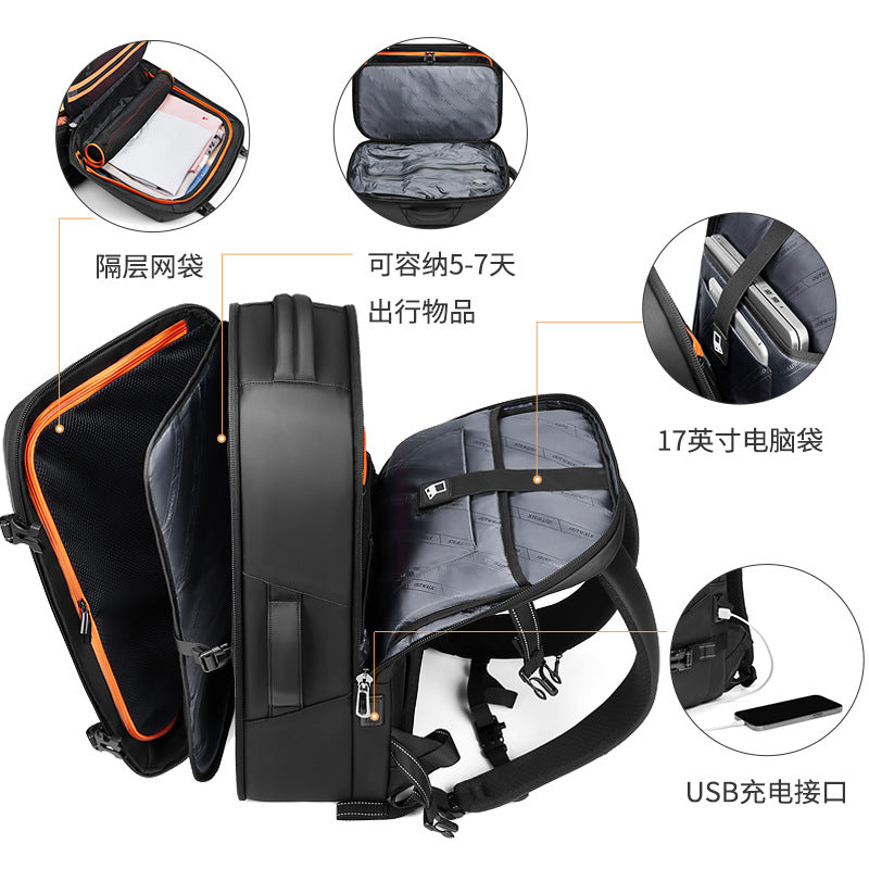 Off-route new business men's backpack large-capacity new light luxury men's bag travel multi-functional commuter backpack men