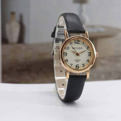 New round bathtub retro trend korean style minimalist casual dial women's watch waterproof fashion 2025
