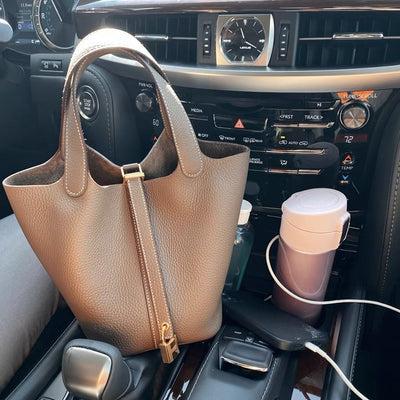2025 new bucket bag - women's genuine leather tote bag, mommy bag, bridal wedding bag - premium style
