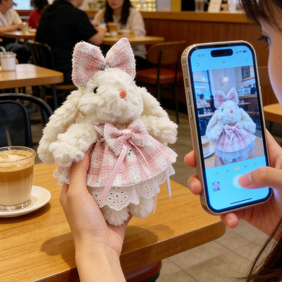 Lop-eared rabbit stuffed toy keychain pendant rabbit couple school bag small ornament birthday gift stuffed doll