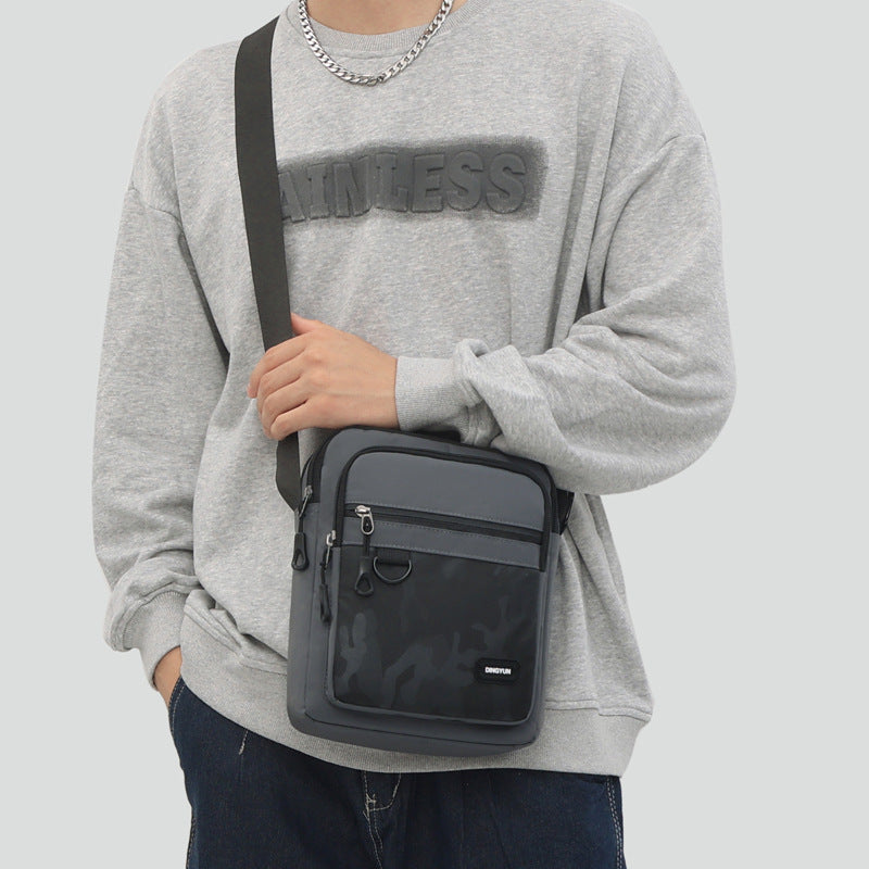 New large-capacity men's shoulder bag large-capacity business bag trendy men's casual messenger bag anti-splash