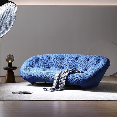 Italian minimalist fabric sofa, curved living room, large apartment, villa, designer, special-shaped corner shell sofa, original