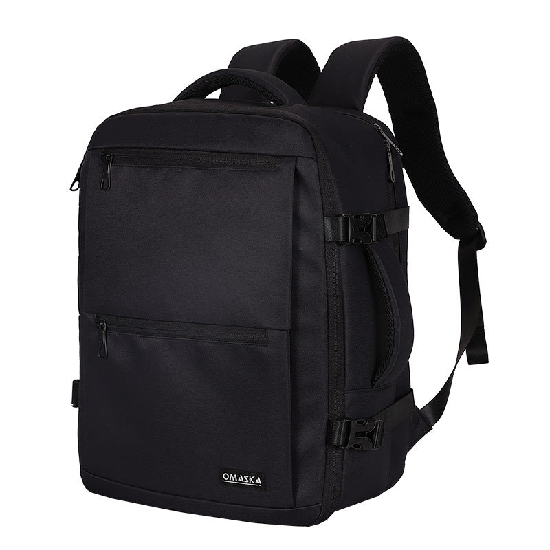 Cross-border new large-capacity backpack, men's and women's high-end sense, simple and breathable business backpack, multi-functional casual backpack