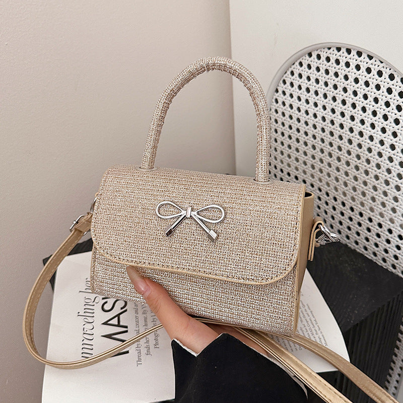 New niche ins shoulder messenger bag personalized fashion handbag 2025 spring foreign style gentle small square bag