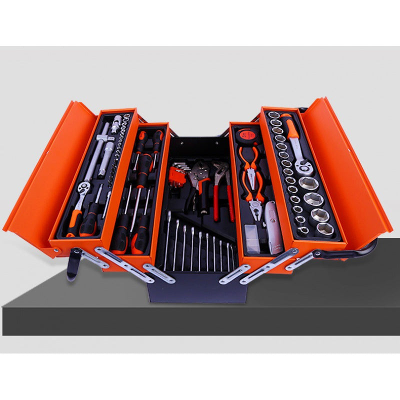 85-Piece set Iron box toolbox set Wrench sleeve tool Multifunctional portable hardware tool set