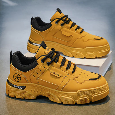 Men's shoes 2026 new spring thick-soled martin boots men's work shoes men's anti-slip athletic casual sneakers