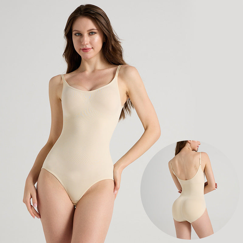 Spring and autumn seamless suspender onesie thin abdomen and hip yoga clothes seamless shapewear
