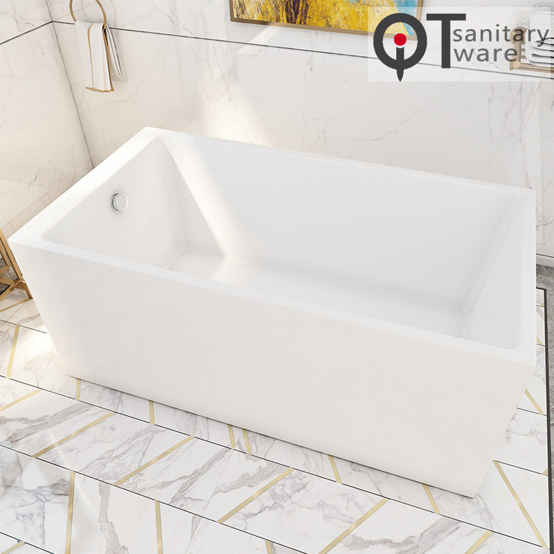 Square with seat popular style household acrylic independent small bathtub, diligently explore new products QT-075