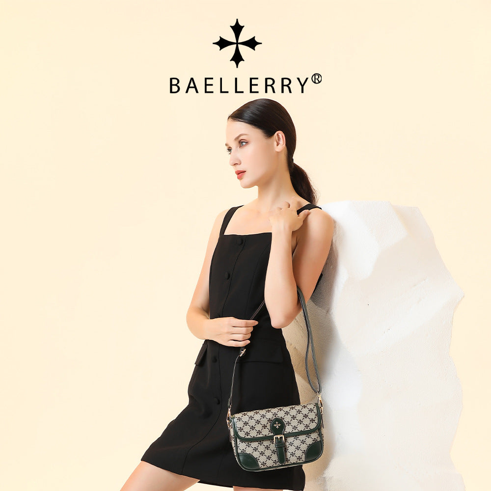 Baellerry's new women's messenger bag  color matching large-capacity shoulder bag versatile printed mobile phone bag tide