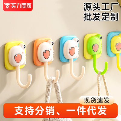 No-drill adhesive hooks - heavy duty, damage-free hooks for doors, kitchen, bathroom, walls, and backpacks