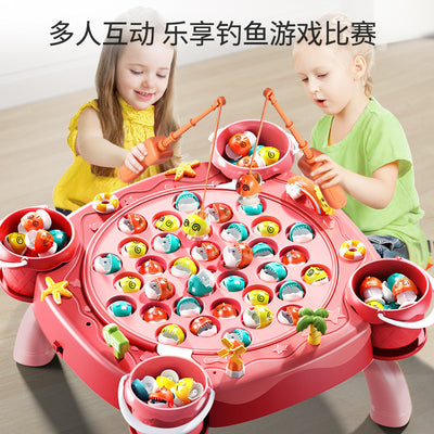 Electric magnetic fishing game - early education, educational, musical, interactive pretend play toy for boys and girls - wholesale gifts