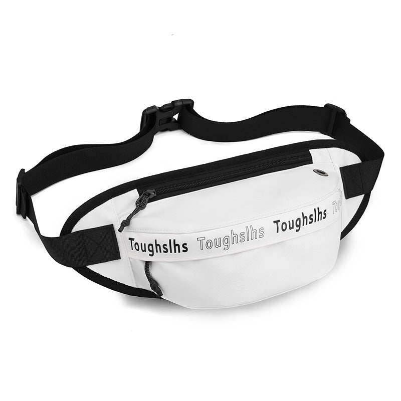 New trendy men and women fanny pack Korean version waterproof breast bag outdoor shoulder messenger bag mobile phone bag travel bag