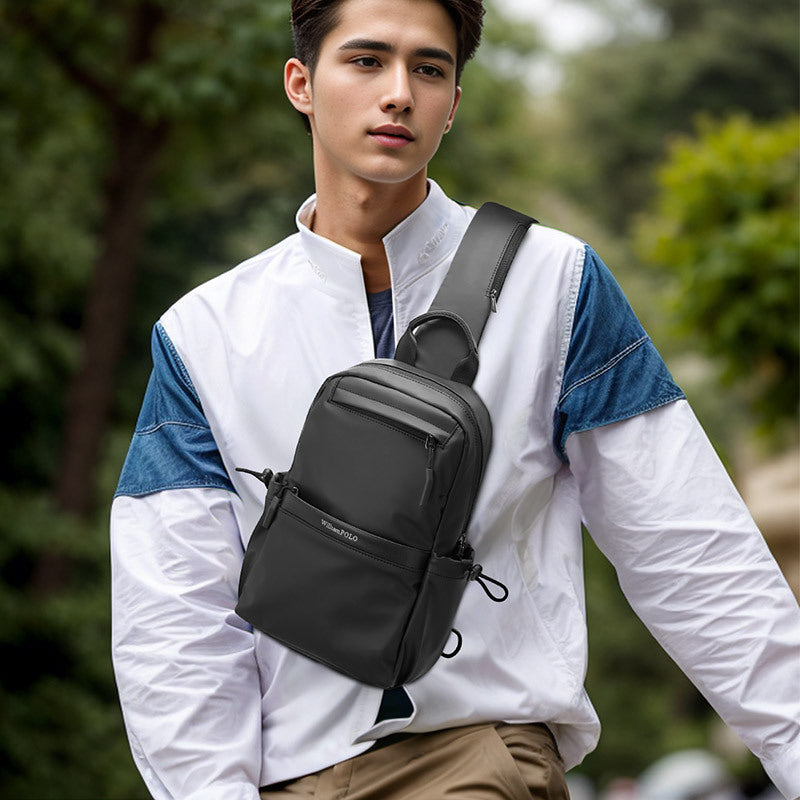 Emperor Paul Men's Shoulder Bag Stylish and Simple Chest Bag Large Capacity Commuter Casual Messenger Bag Waterproof Men's Bag