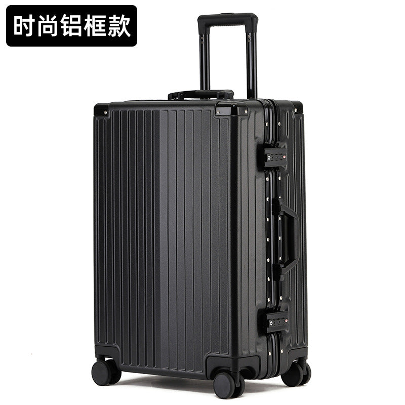 Suitcase Female student password case Aluminum frame strong and durable Silent universal wheel trolley case 20 inch boarding case