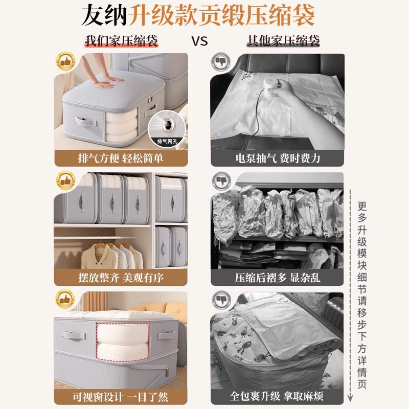 Quilt storage bag, down jacket quilt silk quilt special compression bag, winter season clothes quilt finishing bag