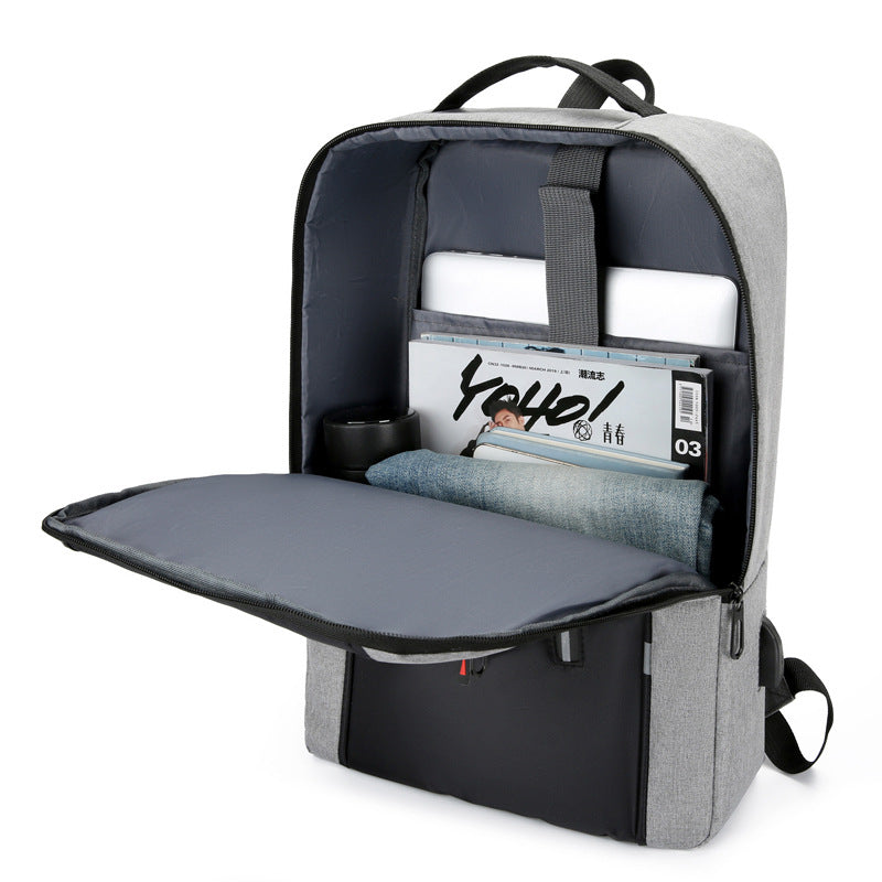 New backpack men's business bag commuter laptop bag large capacity travel bag backpack schoolbag printed logo