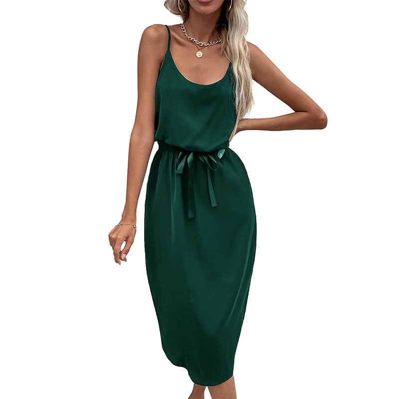 Spring and summer    independent station new fashion women's clothing solid color hip skirt split suspender dress