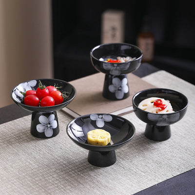 Vintage-inspired, niche design tall dessert cups - ceramic, high-style fruit, dessert, and tea tray