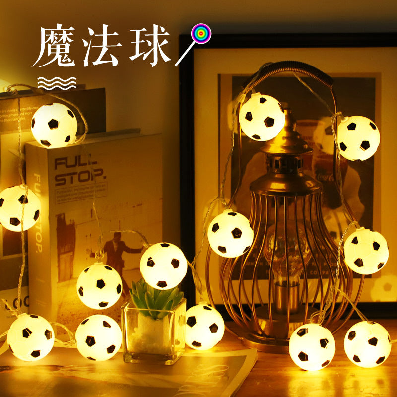 2022 World Cup European Cup Football Party Decorative Lights Douyin Same Lights String Lights LED Dormitory Room Lights