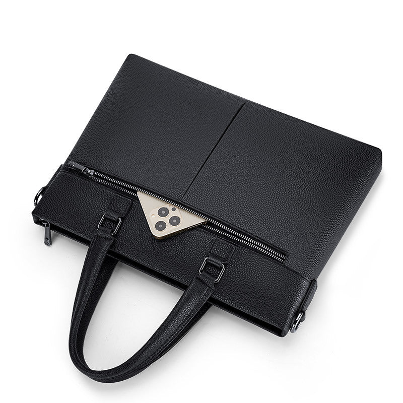 Emperor Paul briefcase men's leather men's bag shoulder messenger bag new large-capacity business handbag