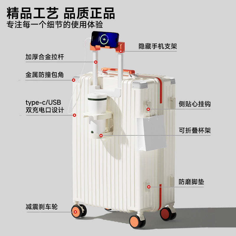 New high-value 20-inch small trolley suitcase, multi-function universal wheel 28-inch large-capacity password suitcase