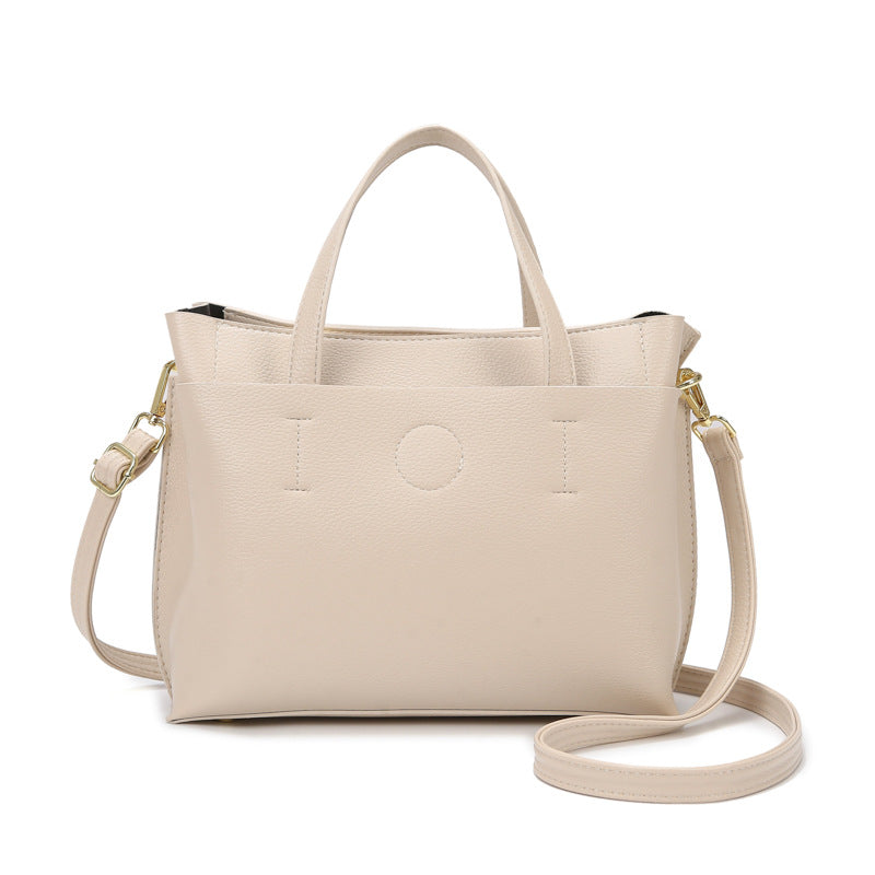 Cross-border women's bag trend 2025 new large-capacity shoulder bag portable messenger bag fashionable and simple commuter bag