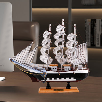 Smooth sailing sailboat model ornaments home decoration living room tv wine cabinet crafts graduate birthday gift