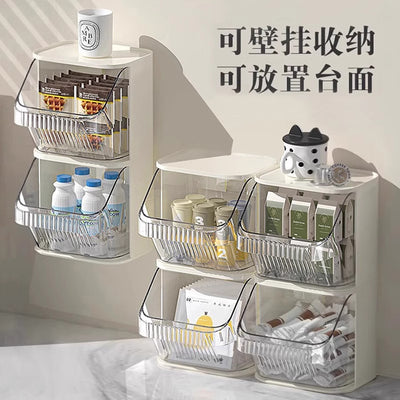 Bathroom toilet wash basin storage rack waste cotton soft face wash storage box bathroom wall hanging punching