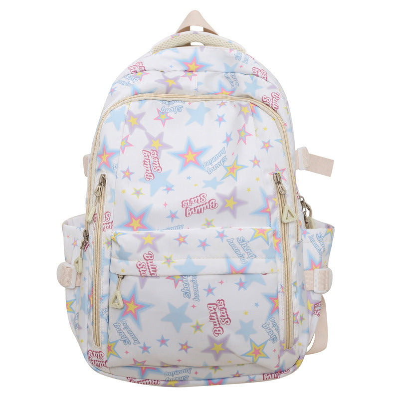 New schoolbag small fresh cute female ins Japanese cartoon graffiti junior high school high school students large capacity backpack