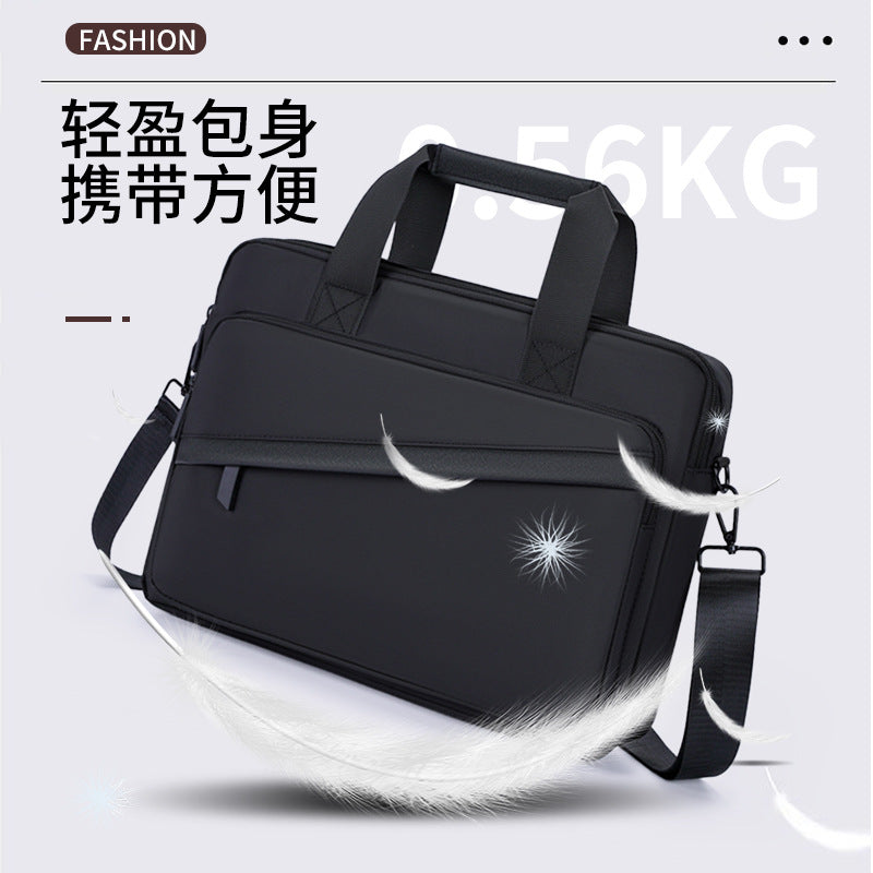 Cross-border simple laptop bag 2025 large-capacity business briefcase travel commute shoulder messenger bag wholesale