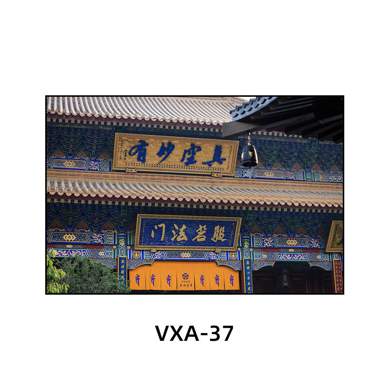 陕西装饰画西安长安古城风景建筑面馆挂画美食餐厅饭店包厢壁画