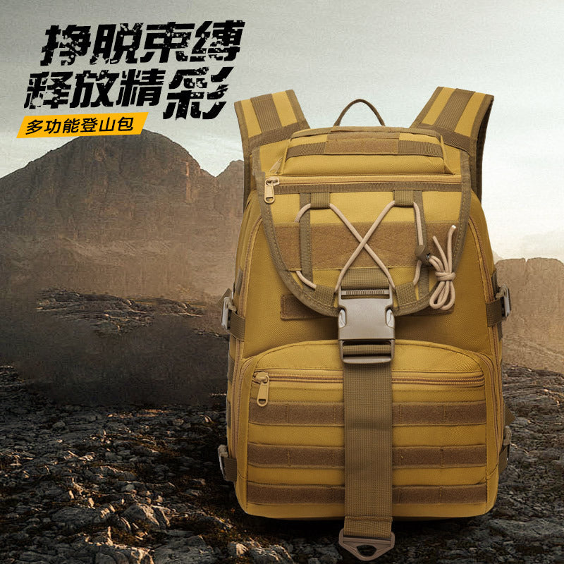 Cross-border large-capacity tactical bag outdoor camouflage backpack travel sports backpack men's senior sense hiking bag