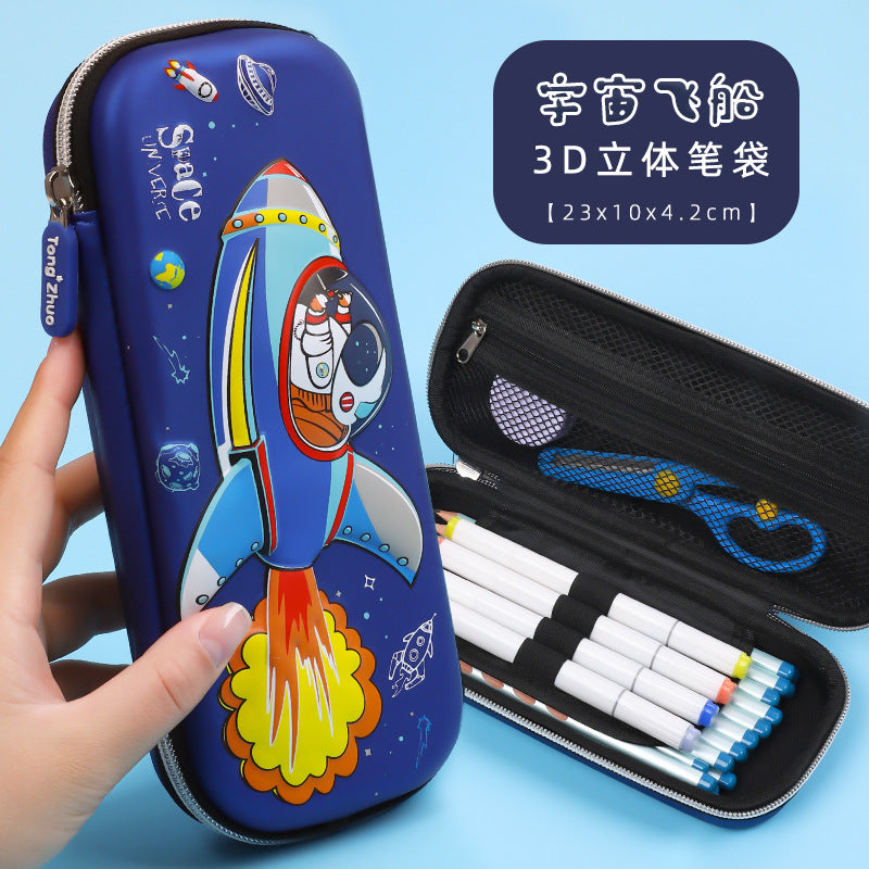 Korean version cartoon multi-functional pencil case large capacity primary school boy kindergarten cute stationery case multi-functional pencil case