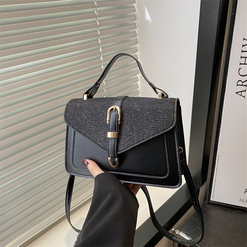 Commuter niche design messenger bag women's bag 2025 new high-end handbag simple shoulder bag texture small square bag