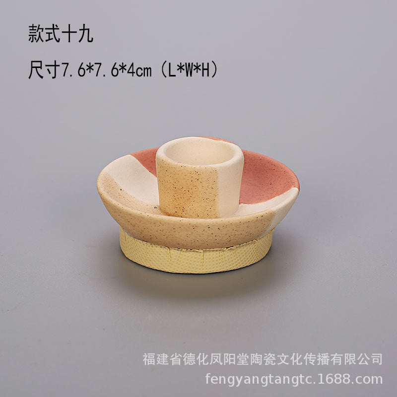 陶瓷烛台北欧IN风简约桌面摆件玻璃储蓄罐烛光晚餐干花密封罐装饰