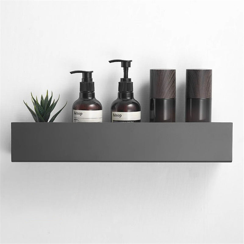 Space aluminum bathroom rack minimalist bathroom baffle toilet mirror washstand storage rack free of punching