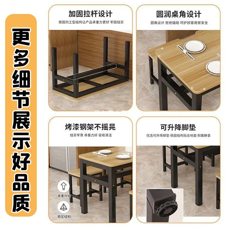 Breakfast shop Hotel tables and chairs Commercial snacks Dining table and chairs Combination rectangular combination table Simple dining table Household