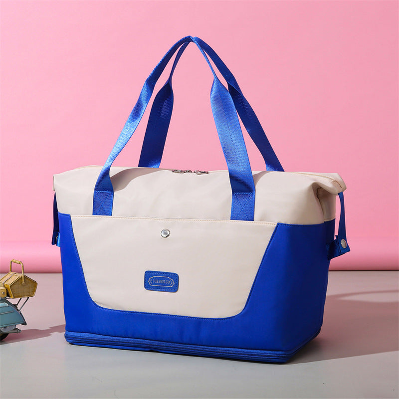 New travel bag, large-capacity wet and dry separation expansion duffel bag, women's sports swimming yoga fitness bag