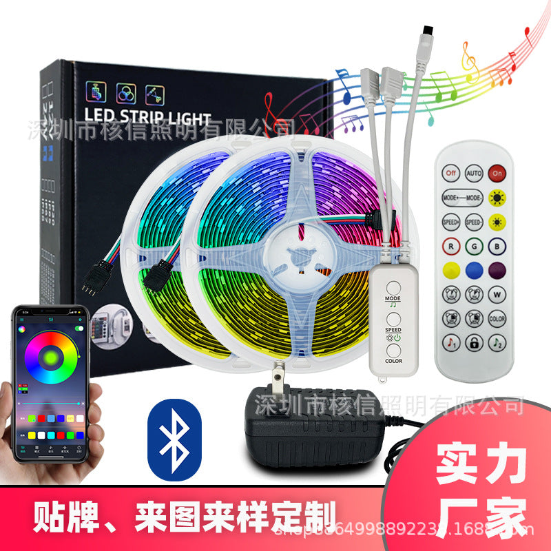 Customized product 5050 2835 Bluetooth set 18 lights 30 lights waterproof Epoxy soft light strip led light strip 12v