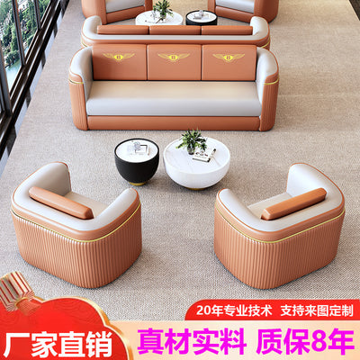 Luxury negotiation sofa chair furniture modern minimalist hotel sales department reception small office desk and chair set