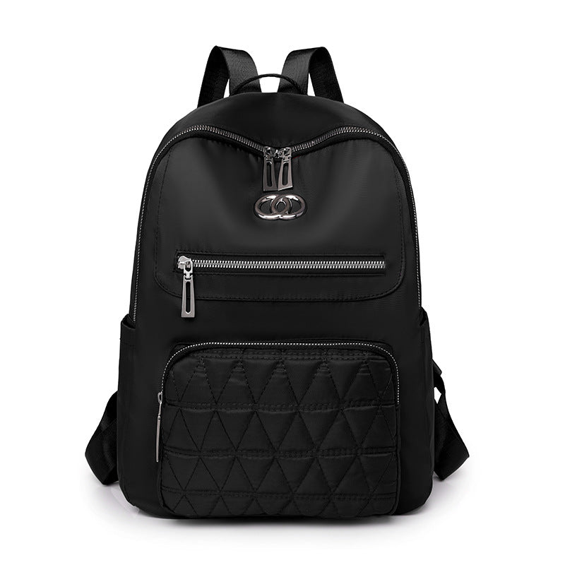 Nylon backpack women's Korean version fashion versatile schoolbag light travel backpack trend school commute large capacity