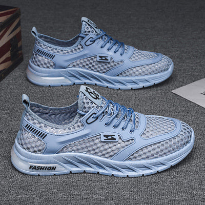 Men's winter 2025 new collection: breathable, hollow-out casual mesh shoes - versatile, soft sole, durable, running, mesh athletic trendy sneakers