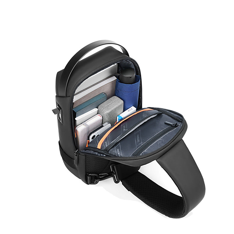 Off-road men's messenger bag multi-functional large-capacity business small backpack Oxford cloth chest bag men's shoulder bag men's satchel bag