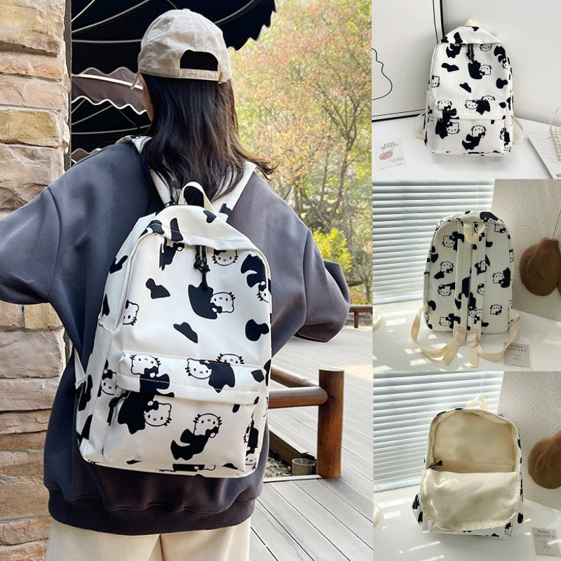 New ins small fresh and cute backpack, primary and secondary school students college style schoolbag, large capacity, light and simple backpack