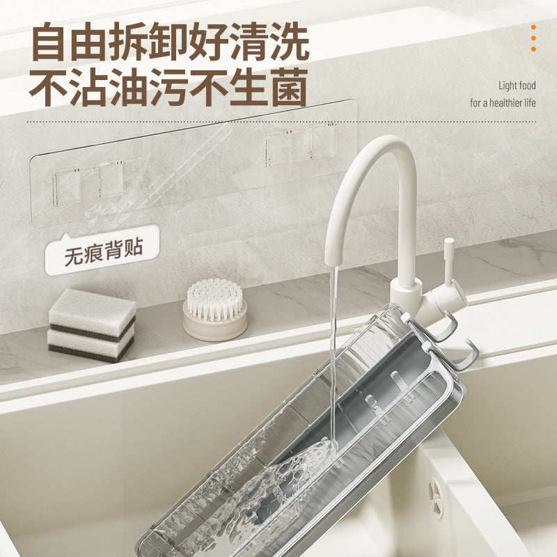 Rack Kitchen Sink Shelf Dishwashing Sponge Dishwashing Cloth Vegetable Melon Cloth Drain Rack Artifact Storage Rack Supplies