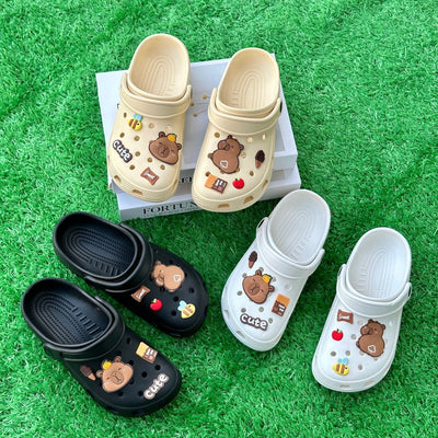 New arrival student clogs for men and women summer outwear cute soft bottom eva non-slip dormitory casual half slippers wholesale